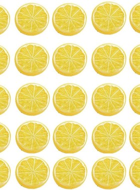 40 Pcs Simulation Lemon Slices Fake Artificial Fruit Model P