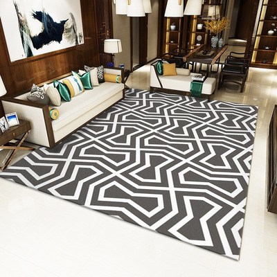 Black White Marble 3D Printed Carpets  Living Room Bedroom A