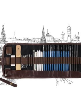 32pcs Professional Sketching Drawing Set Graphite Charcoal P