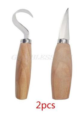 2Pcs Stainless Steel Wood Carving Cutter Woodwork Sculptural