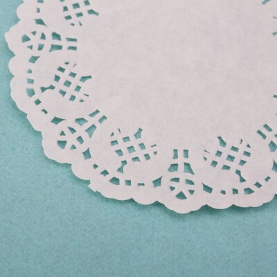 200Pcs Round Lace Paper Mats Coasters Placemats Wedding Even