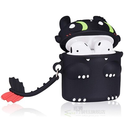 Stereoscopic Dragon Night Fury Cute Case for AirPods Silicon