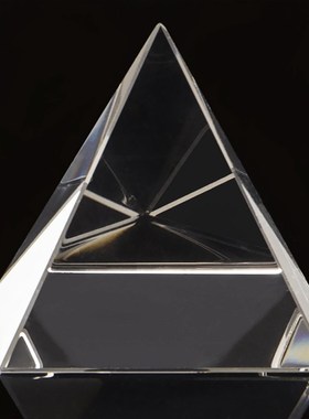 Transparent Pyramid 2.75 Inches(70mm)K9 Glass Office Home De