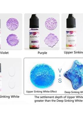 24 Colors 10ML Art Ink Alcohol Resin Pigt Kit Liquid Resin C