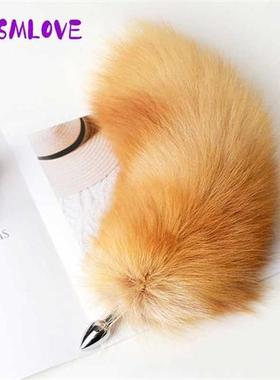 Anal Plug Real Fox Tail Sepable Cosplay Butt Plug Anal Sex