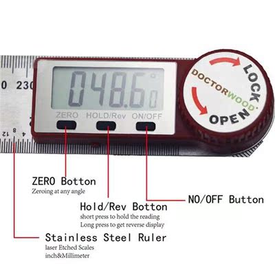 200mm 00mm LCD Digital Ruler Stainless Steel Measuring Rule