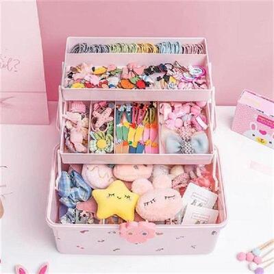 Hair Accessories Organizer Pink Hair Accessory Jewelry Box