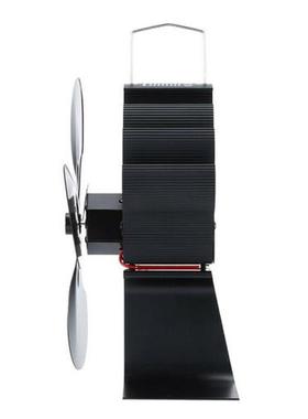 Black, Upgrade 4-Blade Heat Powered Fan for Wood Burning Sto