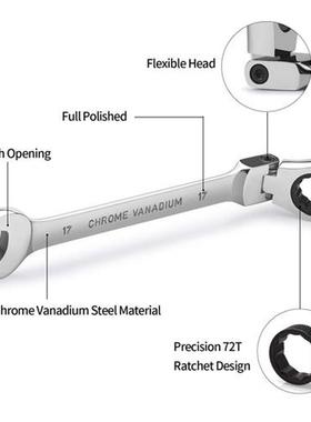 Key Ratchet Wrench Spanner Socket Tool Set Ratchet 5/6/7/12P