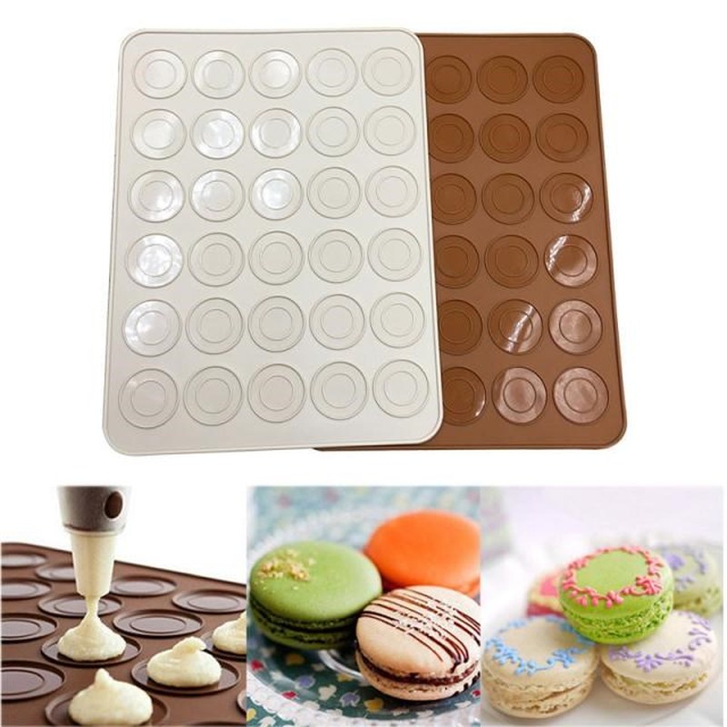 Macaron Silicone Mat 30-Cavity Non-Stick Bakeware Mold Cake 饰品/流行首饰/时尚饰品新 其他DIY饰品配件 原图主图