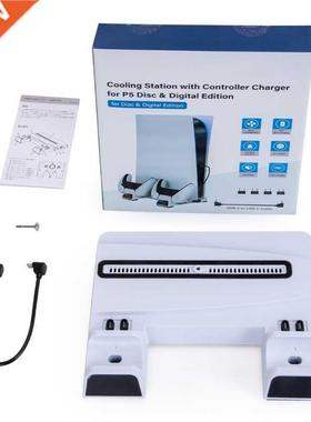 Host Cooling Fan Dual Controller Handle Charging Dock Statio