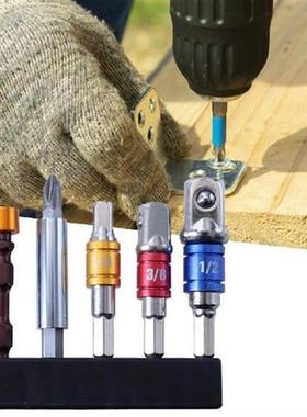 6Pcs 1/2 1/4 3/8 Inch Socket Bit Adapter Hex Shank to