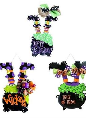 Halloween Door Sign Halloween Witch Leg Decor Doors Walls