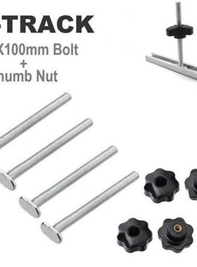 4 Sets M8x100mm T-Slider Bolt Thumb Nut For Woodworking T-Sl