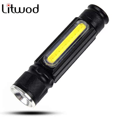Litwod Z10 Built-in battery USB rechargeable LED Flashlight