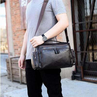 Business Leisure One Shoulder Straddle Bag Mens Luxury Bran