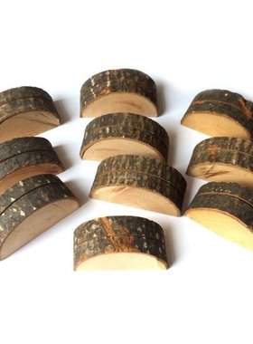 10pcs Rustic Wooden Stump Wedding Party Reception Stand Numb