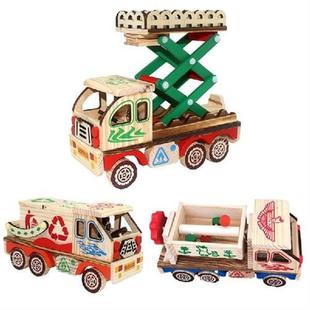 Construction Toys Engineering Wooden Toys for Children