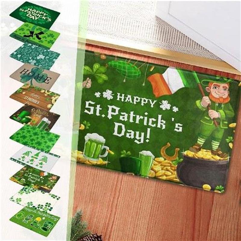 Welcome Doormat Happy St. Patricks Day Anti-Slip Door Mat