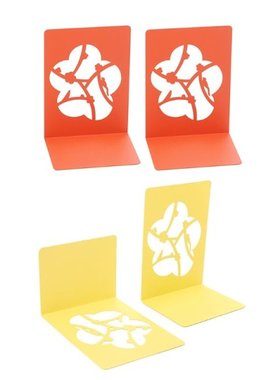 Stylish Hollow-out Cherry Flower Metal Bookends for Office D