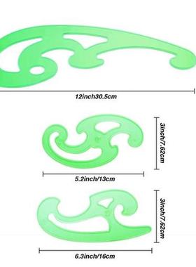 6 Pcs Drawings Templates Circle Oval Curve Template Stencils