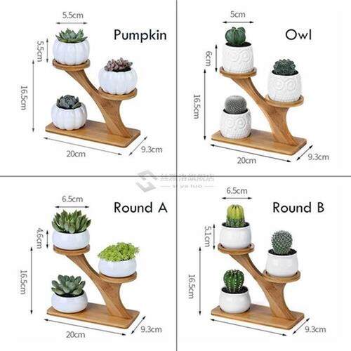 1 Set Ceramic Owl Garden Pots Modern Pumpkin Flowerpot Nurse