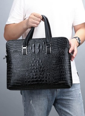 2020 New Double Layer Zipper Men Handbag Man Leather Handba