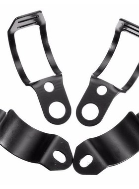 2X BLACK Billet Aluminum Turn Signal Light Brackets Fork Mou