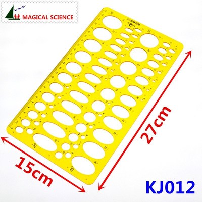 Transparent plastic Ellipse drawing template Oval profession