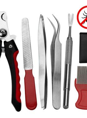 6PCS Pet Tick Remover Tool Professional Stainless Steel