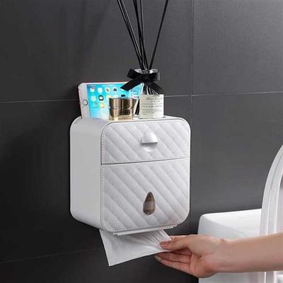 Toilet Paper Holder Waterproof Towel Wall Mounted Storage Bo