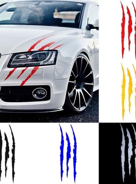 41cm x 12cm Funny Car Sticker Reflective Monster Scratch Str