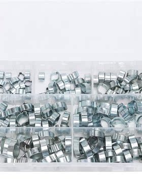 140PCS Assorted Double Ear O Clips Steel Zinc Plated Hydraul