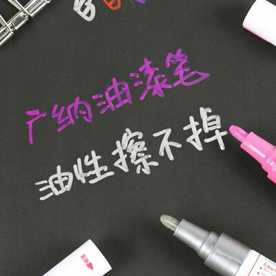 12colors/set Metallic Paint Marker Permanent Art Markers DI