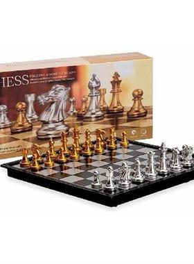 Medieval Chess Set With High Quality Chessboard 32 Gold