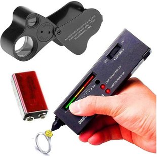 Diamond Tester Diamond Tester Pen 30X 60X Illuminated Jewele