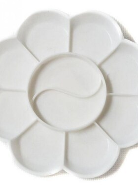 5pcs MINI Painting Plate Art white plastic palette paint tra
