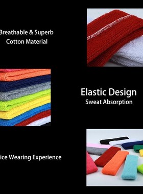 Non Slip Elastic Sweat Wicking H-ead Band Sweatband for