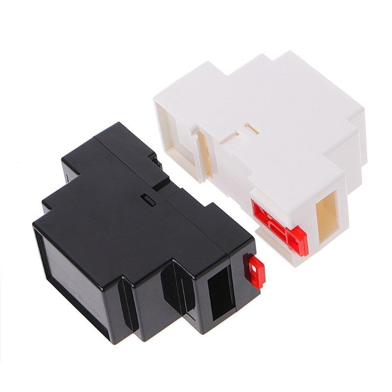 2 Pcs 88x37x59mm Plastic Electronics Box Project Case DIN Ra