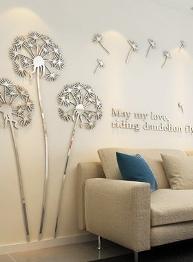 Wallpaper Mural Sticker Mirror Background-Art Acrylic Living