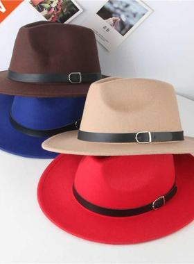 children's Fedora Hat Imitation Woolen Winte
