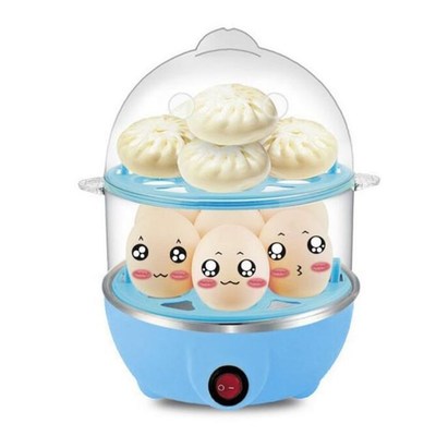 Multifunctional Double Layers Electric Smart Egg Boiler Cook