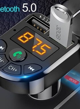 Bluetooth 5.0 FM Transmitter Car Kit MP3 Modulator Player Wi