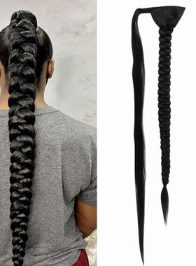 90cm 36inch Super Long Wrap Around Jumbo Pre Braided tail Om