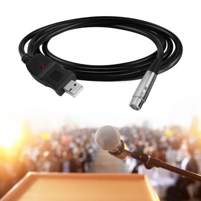USB Microphone Cable 3 Meters USB Male To XLR Female Cable C