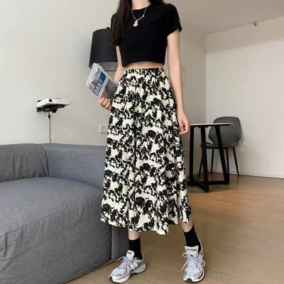 Women Spring Summer Medium Long Skirt New 2022 Europe And Am