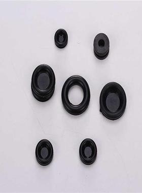 125pcs Wiring Cable Black Rubber Grommets Assortment Kit