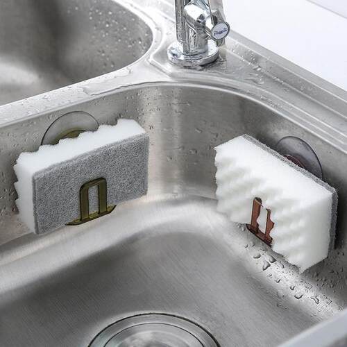 Kitchen Suction Cup Sink Drain Rack Sponge Storage Holder Ki