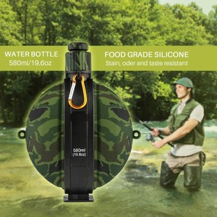 Collapsible Water Bottle Folding Army Tourist Flask FDA Food
