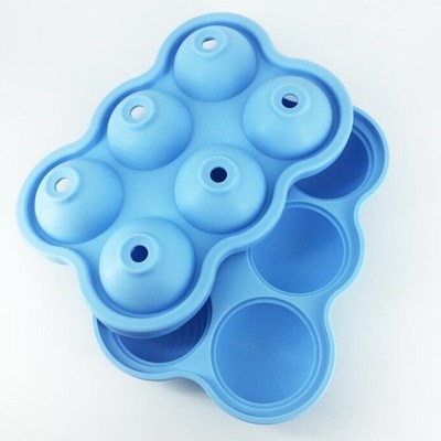 6 Cavity Ice Cube Trays Silicone Sphere Ice Ball Maker Molds